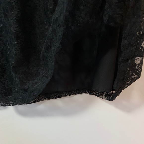 Topshop Short Sleeve Lace Fit Flare Dress - Picture 6 of 8